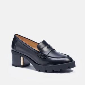 Coach Cora Lug Sole Loafer Black